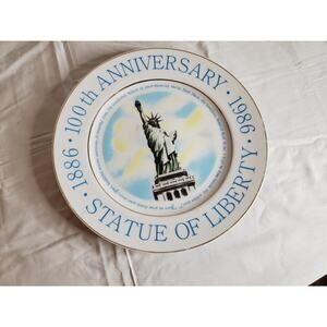 1986 100th Anniversary Statue of Liberty Decorative Plate